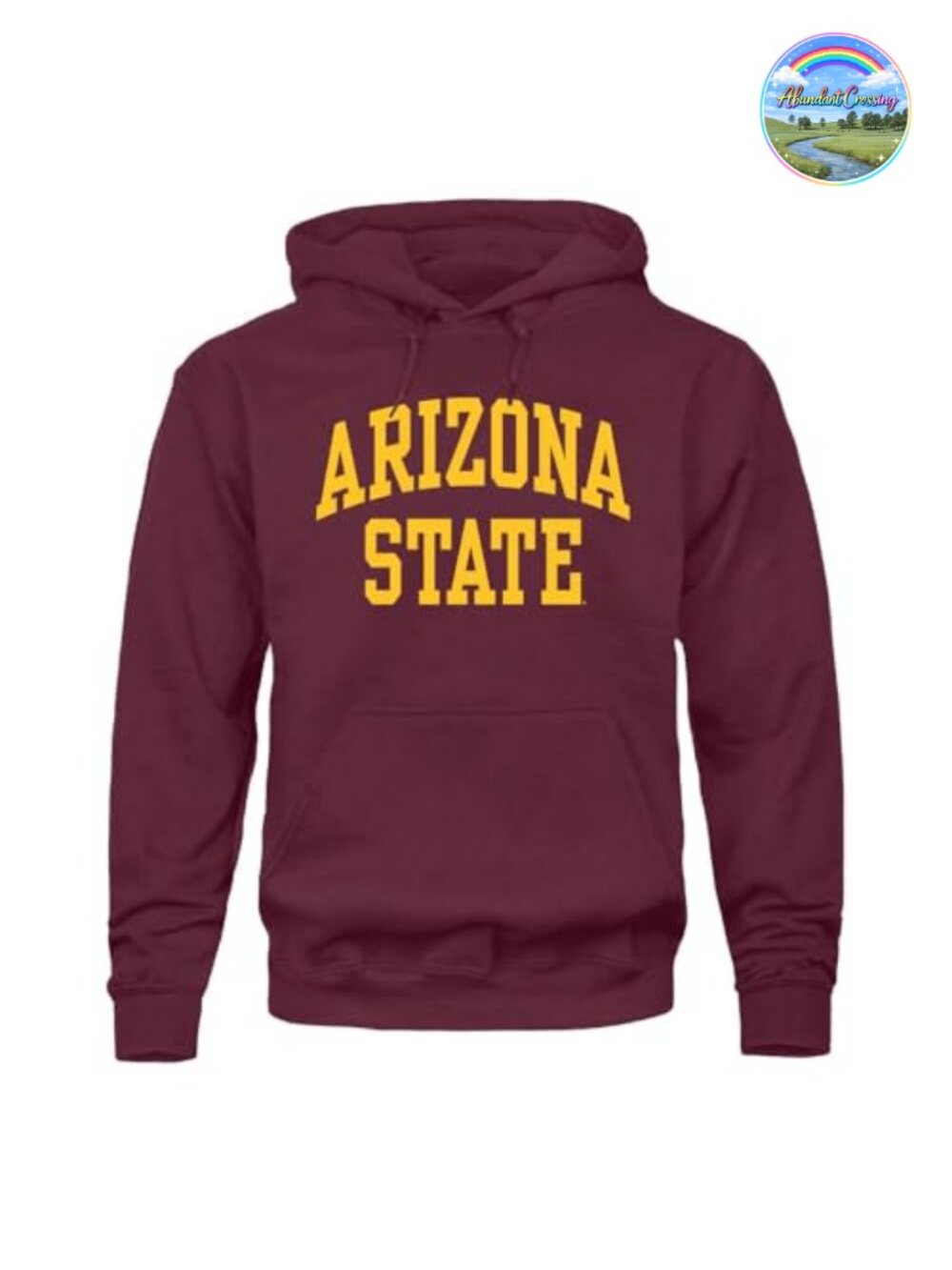 Cotton Blend Hooded Sweatshirt Collegiate Logo Pullover